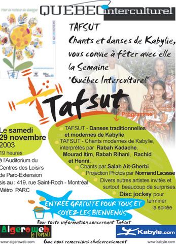 TAFSUT  QUBEC INTERCULTUREL