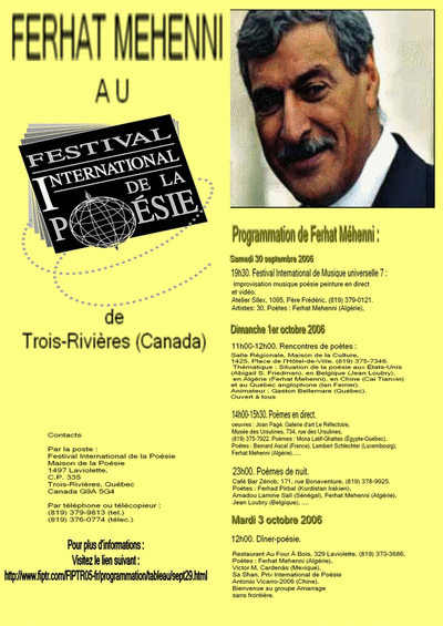 FESTIVAL INTERNATIONAL DE LA POSIE